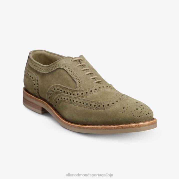 neumok camurça wingtip oxford 848L107 verde sálvia homensAllen Edmonds