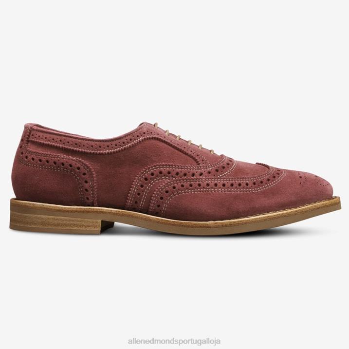 neumok camurça wingtip oxford 848L450 vermelho cereja homensAllen Edmonds