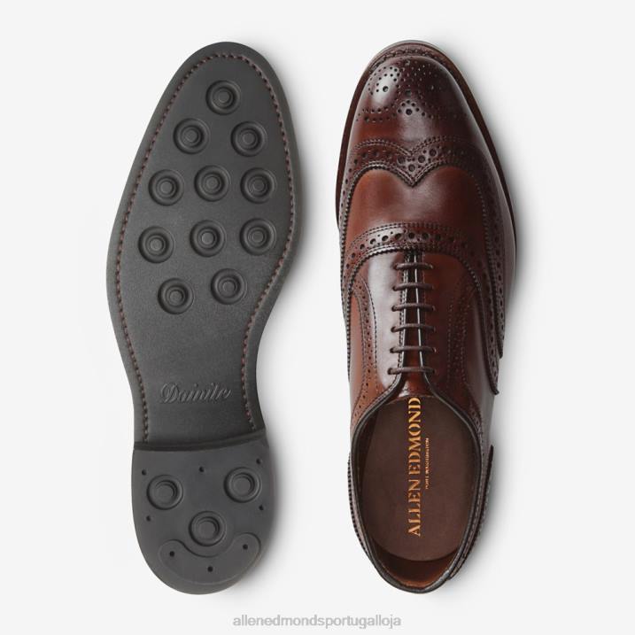 sapato social mcallister wingtip oxford com sola dainite 848L59 pimentão escuro homensAllen Edmonds