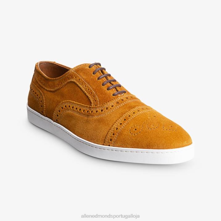 tênis oxford fio 848L13 camurça de açafrão homensAllen Edmonds