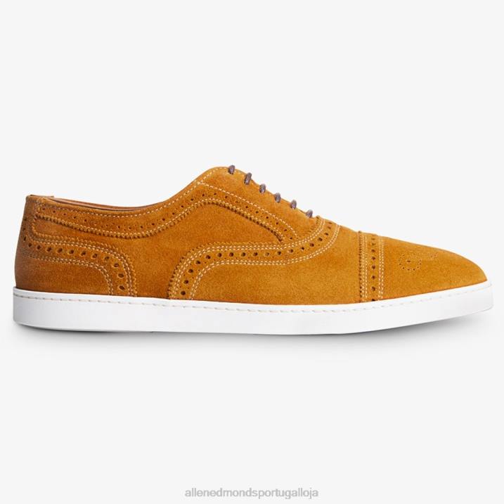 tênis oxford fio 848L13 camurça de açafrão homensAllen Edmonds