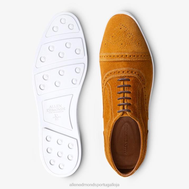 tênis oxford fio 848L13 camurça de açafrão homensAllen Edmonds