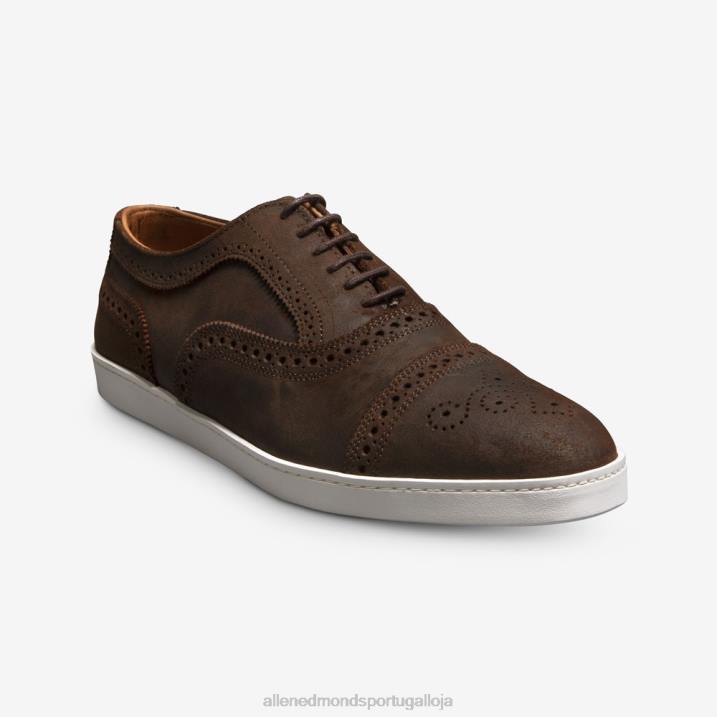 tênis oxford fio 848L241 camurça encerada marrom homensAllen Edmonds