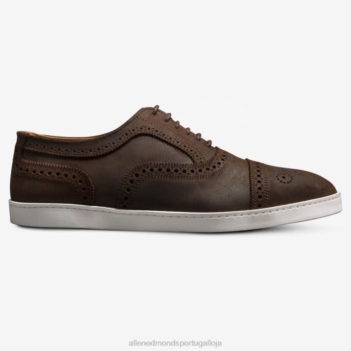 tênis oxford fio 848L241 camurça encerada marrom homensAllen Edmonds