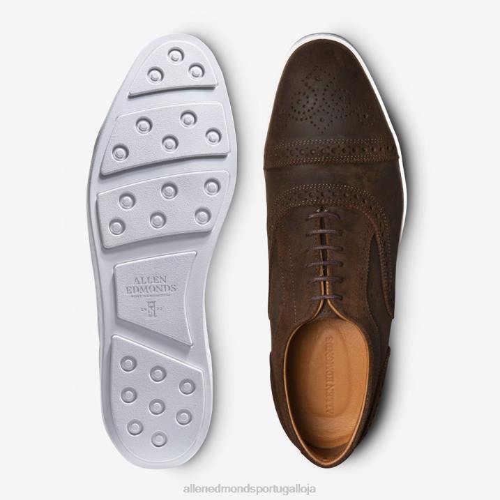 tênis oxford fio 848L241 camurça encerada marrom homensAllen Edmonds