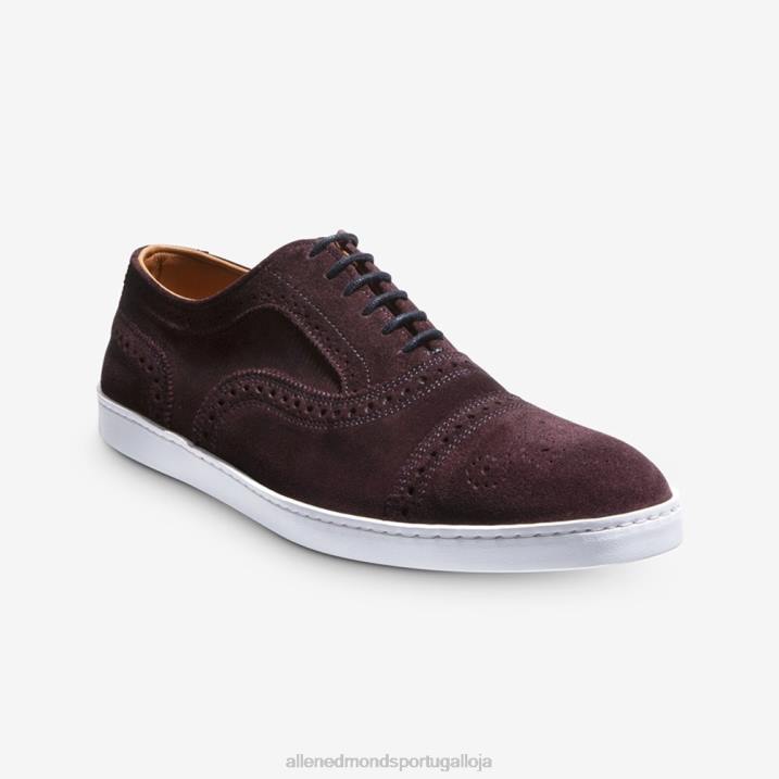 tênis oxford fio 848L242 camurça bordô homensAllen Edmonds