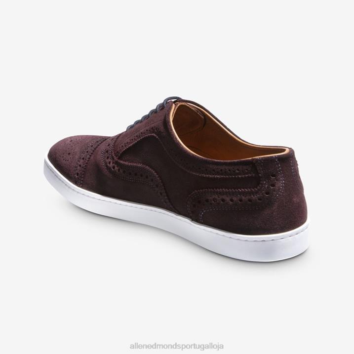 tênis oxford fio 848L242 camurça bordô homensAllen Edmonds