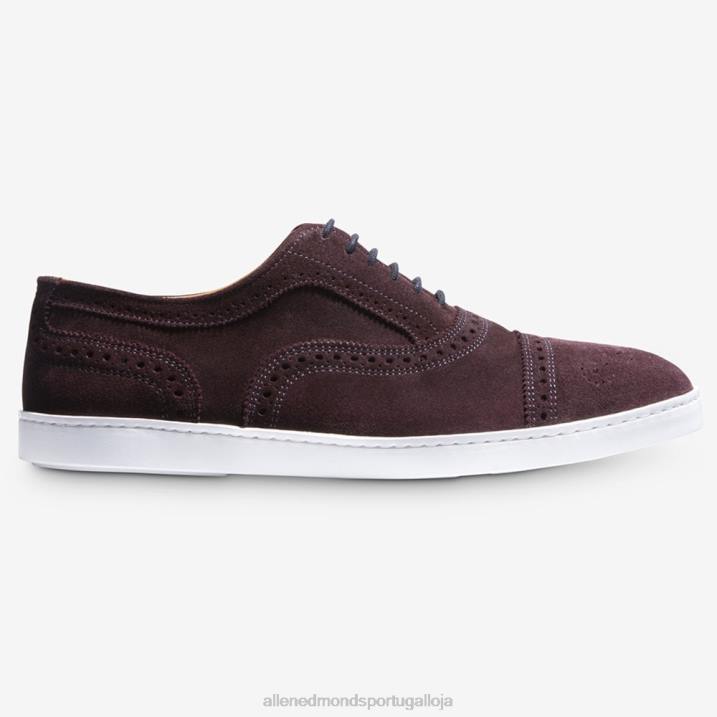 tênis oxford fio 848L242 camurça bordô homensAllen Edmonds