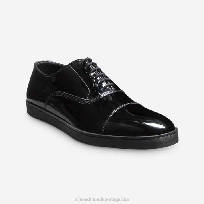 tênis park avenue oxford 848L26 couro envernizado preto homensAllen Edmonds