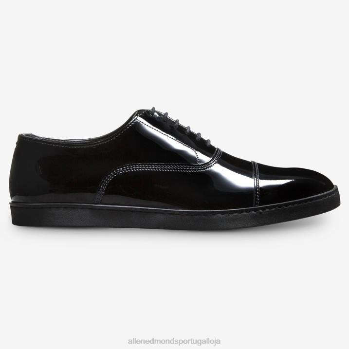 tênis park avenue oxford 848L26 couro envernizado preto homensAllen Edmonds