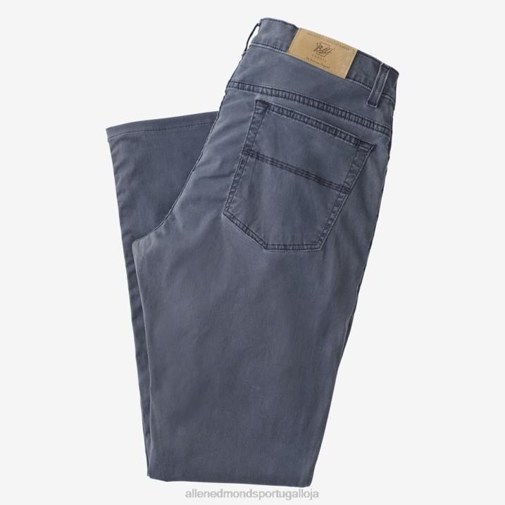 Calça reta com 5 bolsos 848L201 cinza unissexAllen Edmonds