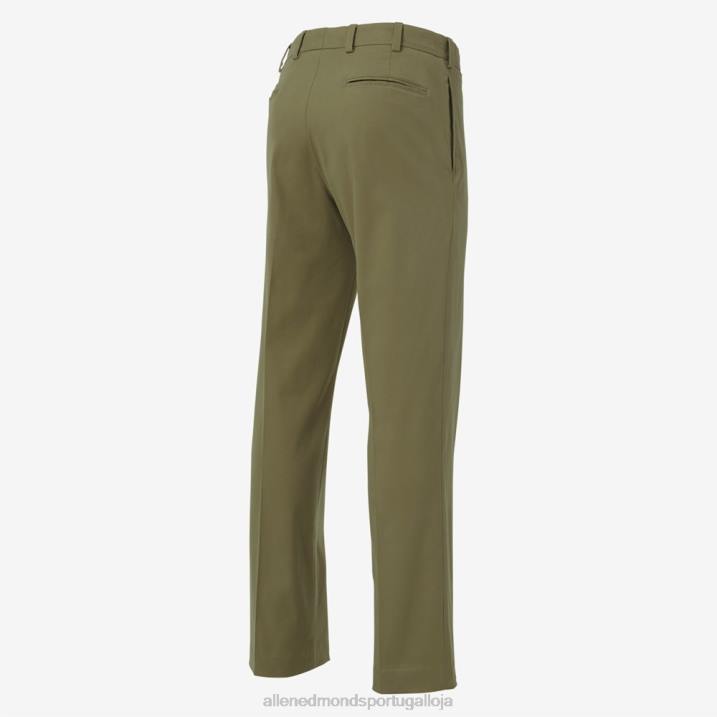 calça cáqui inteligente de ajuste clássico 848L505 Oliva unissexAllen Edmonds