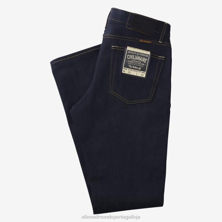 civilaire - calça jeans skinny walker em overdye raw 848L161 overdye azul cru unissexAllen Edmonds