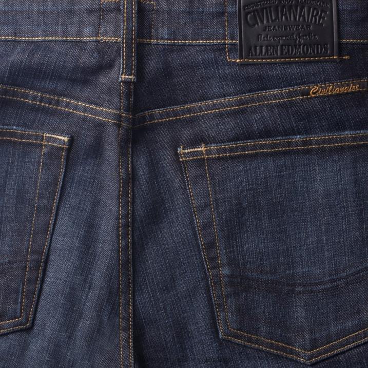 civilaire dean jeans regular fit 848L182 enxágue azul médio unissexAllen Edmonds