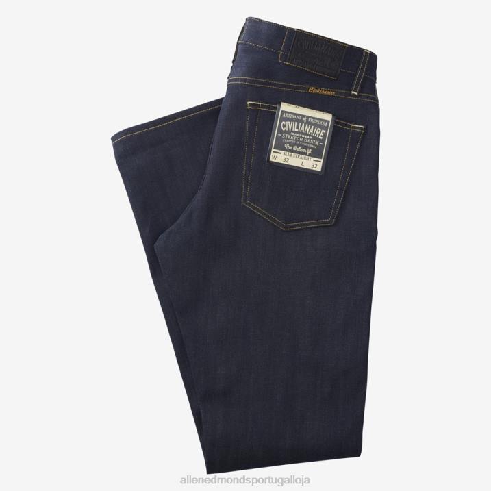 civilaire walker calça jeans slim reta 848L160 selvage azul cru unissexAllen Edmonds