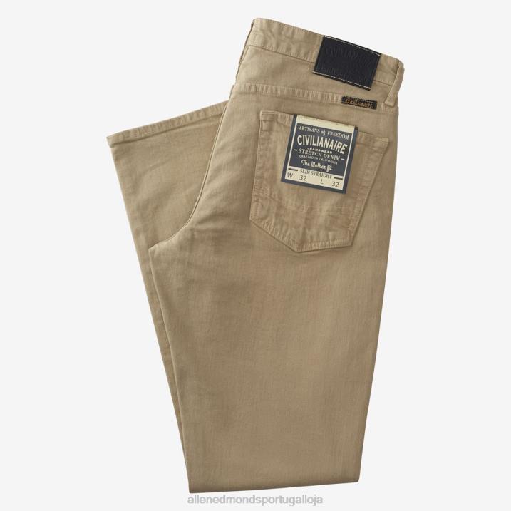 civilaire walker calça jeans slim reta 848L498 caqui unissexAllen Edmonds