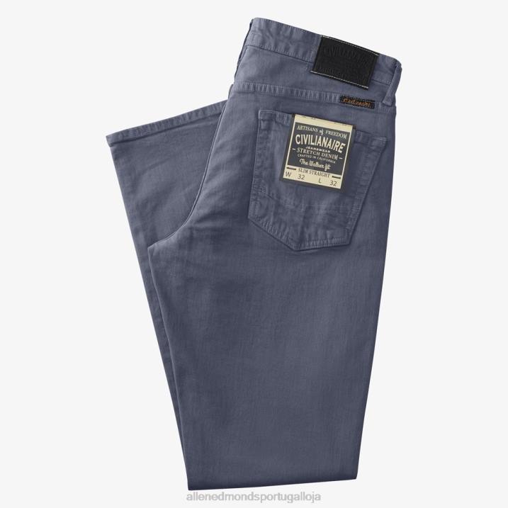 civilaire walker calça jeans slim reta 848L502 azul ardósia unissexAllen Edmonds