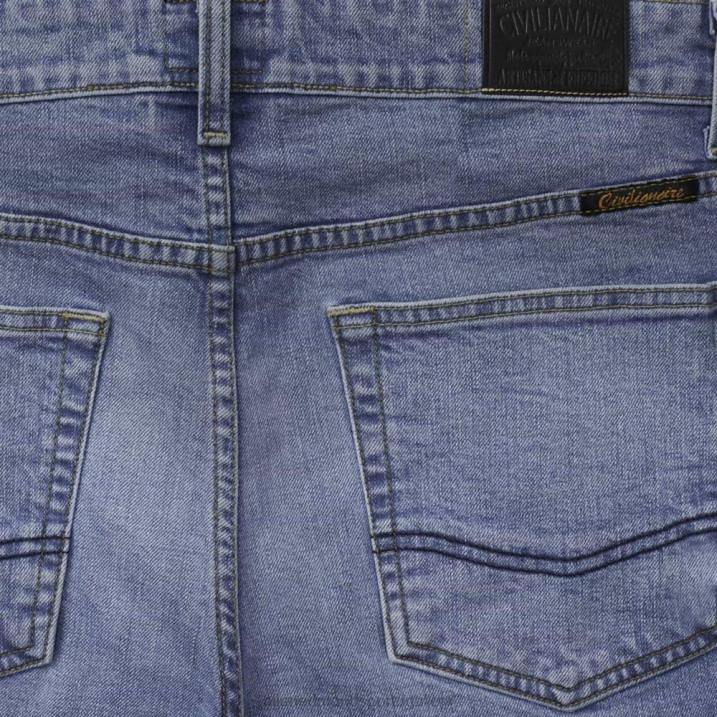 civilaire walker calça jeans slim reta 848L503 azul meio envelhecido unissexAllen Edmonds