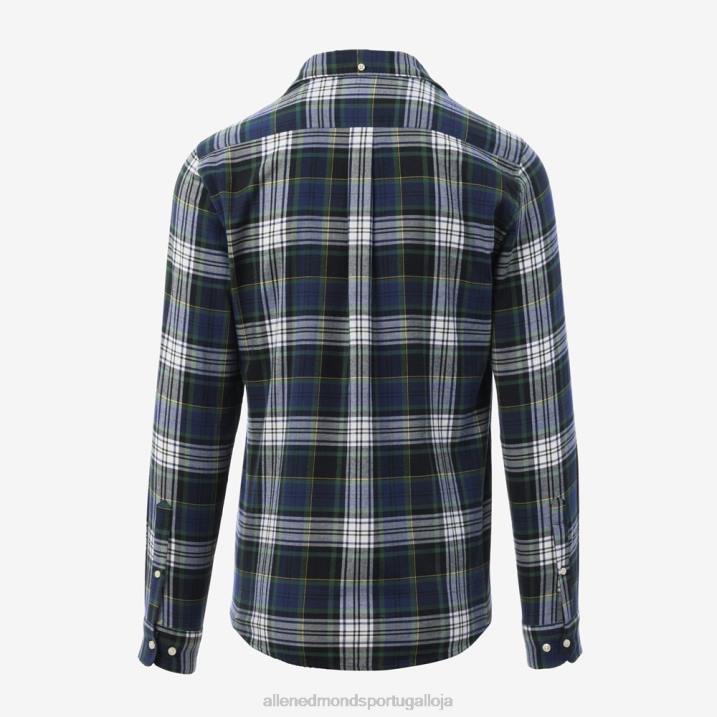 camisa alfaiataria barbour crossfell 848L219 azul unissexAllen Edmonds