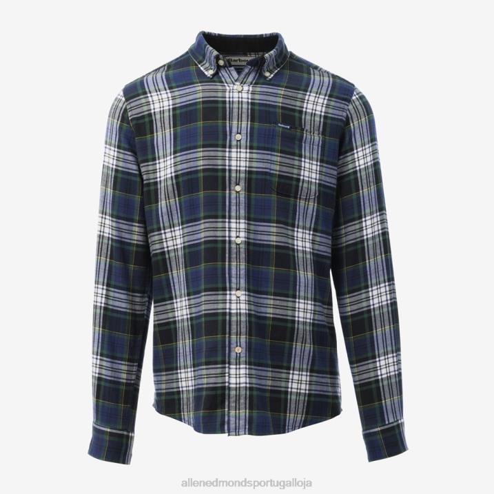 camisa alfaiataria barbour crossfell 848L219 azul unissexAllen Edmonds