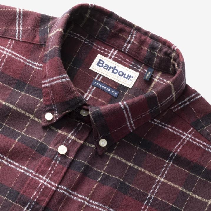 camisa de alfaiataria barbour kyeloch 848L225 vermelho unissexAllen Edmonds