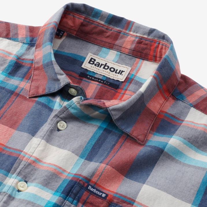 camisa manga curta barbour langstone 848L218 azul unissexAllen Edmonds