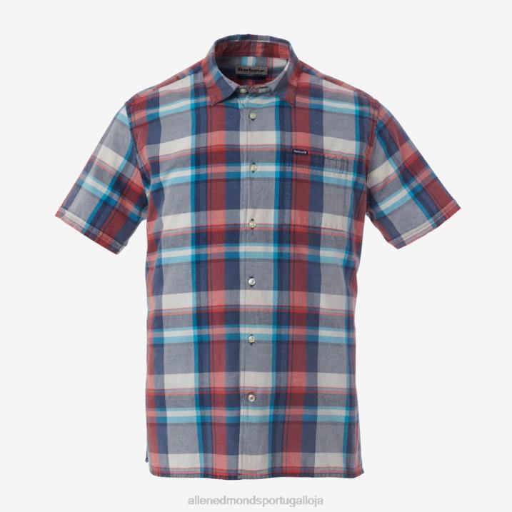 camisa manga curta barbour langstone 848L218 azul unissexAllen Edmonds