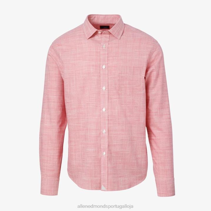 camisa manga longa untuckit avellino 848L162 vermelho unissexAllen Edmonds