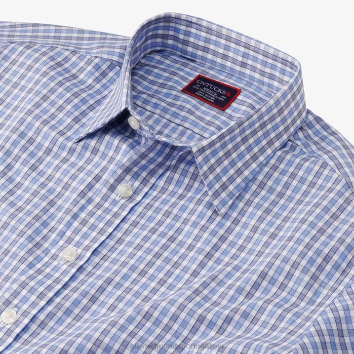 camisa manga longa untuckit durif 848L167 azul unissexAllen Edmonds