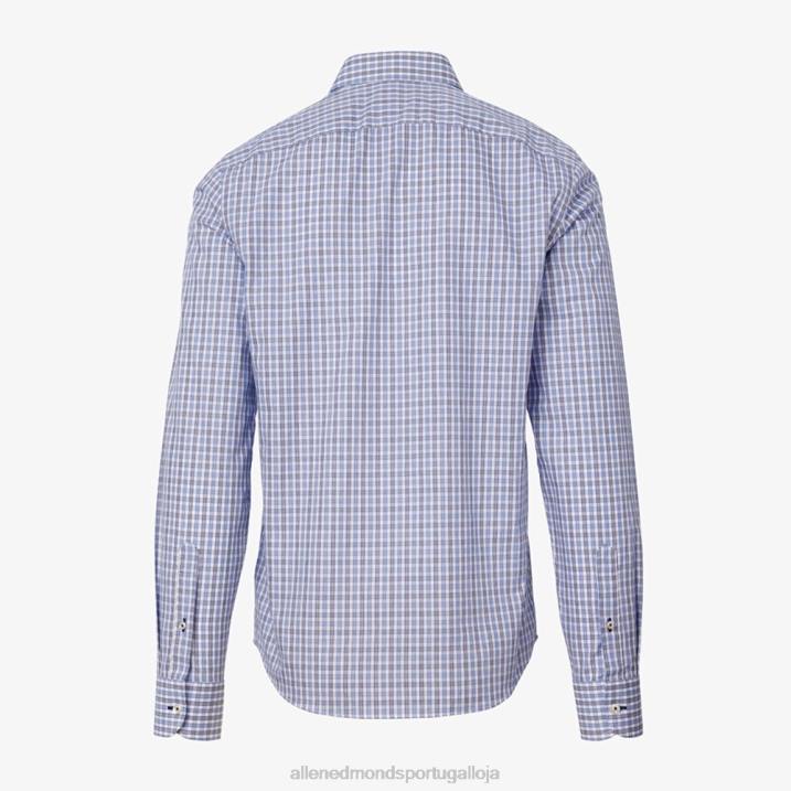 camisa manga longa untuckit durif 848L167 azul unissexAllen Edmonds