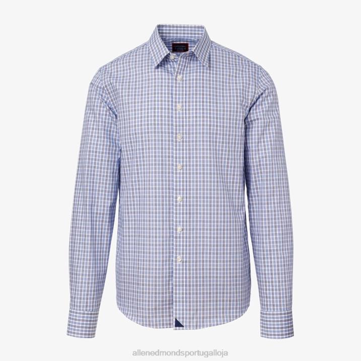 camisa manga longa untuckit durif 848L167 azul unissexAllen Edmonds