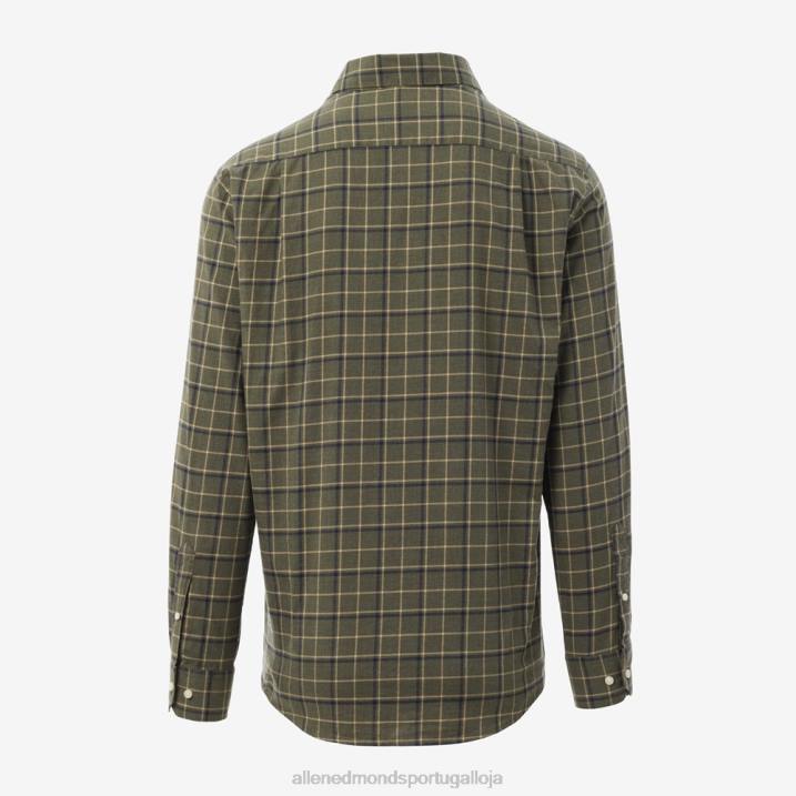 camisa regular barbour pelton 848L210 Oliva unissexAllen Edmonds