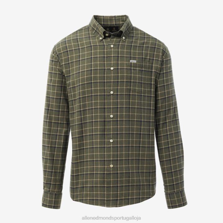 camisa regular barbour pelton 848L210 Oliva unissexAllen Edmonds