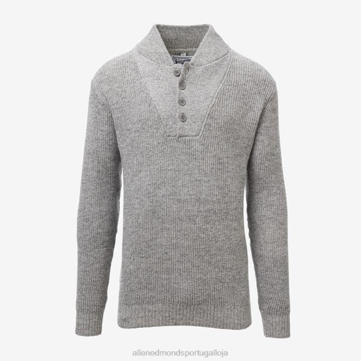 schott n.y.c. suéter henley militar 848L192 cinza unissexAllen Edmonds