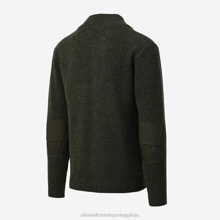 schott n.y.c. suéter henley militar 848L520 musgo verde unissexAllen Edmonds