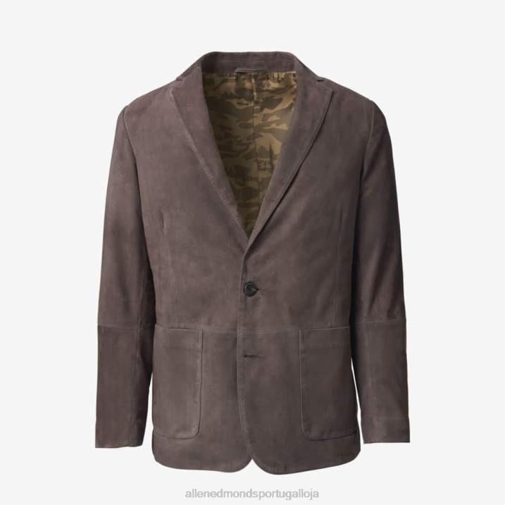 blazer de camurça de cabra 848L174 marrom unissexAllen Edmonds