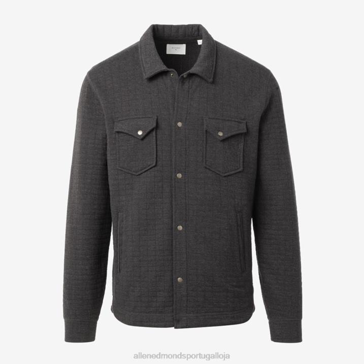 jaqueta de tricô acolchoada billy reid grid 848L229 carvão unissexAllen Edmonds