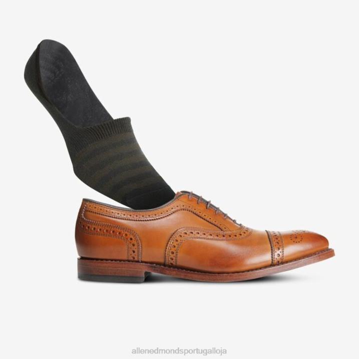 pacote de 2 pares de meias invisíveis 848L516 amora/cinza unissexAllen Edmonds